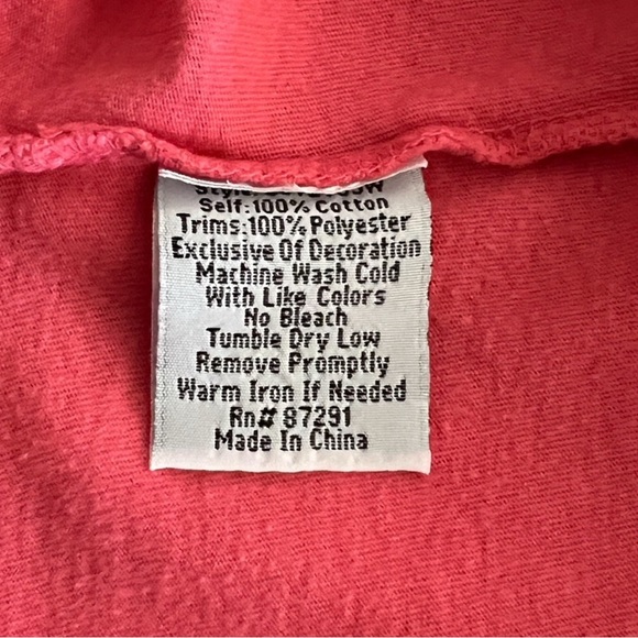 Johnny Was Short Sleeve Tunic Length Top size Small - Picture 7 of 8